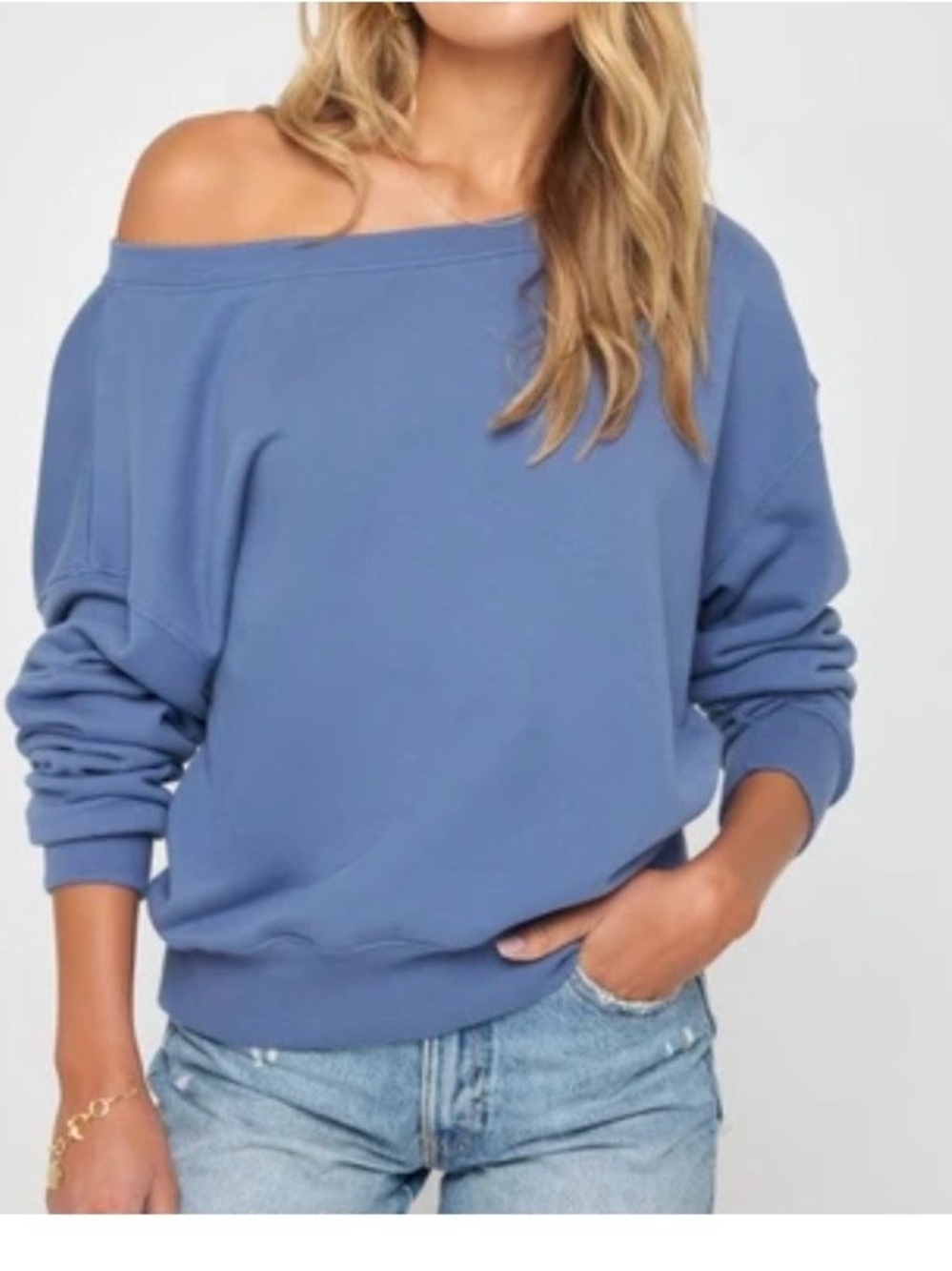 Spiritual Gangster “La Vida” Off-the-Shoulder Sweatshirt